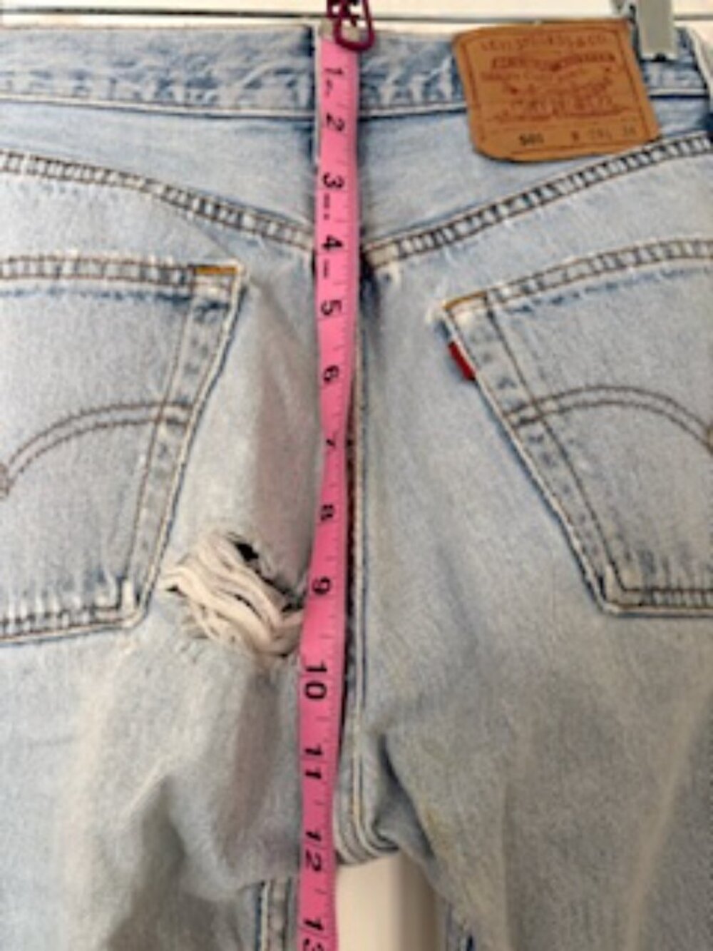 Levi's 501 Vintage-distressed jeans tag sz 28x34  dt June 1980 tag 0680 - Picture 7 of 16